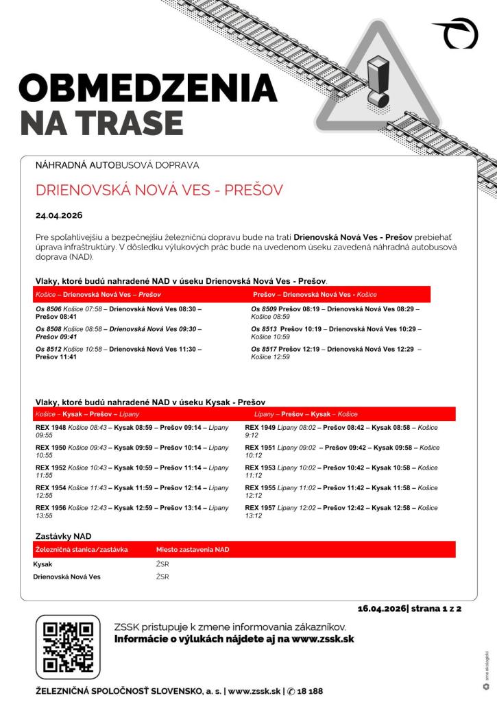 Obmedzenia na&nbsp;trase